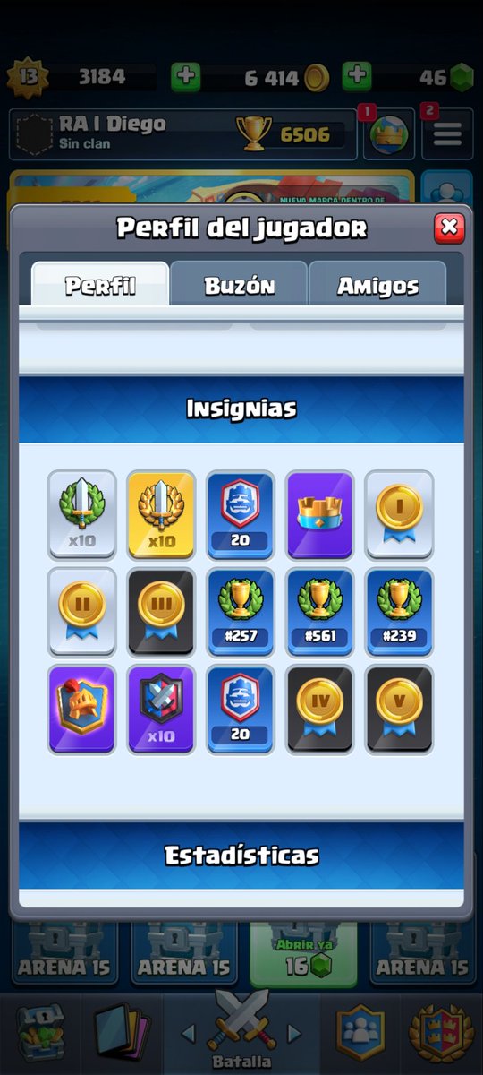 Estoy vendiendo mi cuenta principal (Semi-Max) debido a que quiero empezar de 0 en otra cuenta o juego así que cualquier consulta me pueden hablar al MD📩

TAG: #RQYY8882
Cambio de nombre: 500 gemas
Informacion de respaldo
Emote de las 20w del 2019

Se agradece el apoyo! ❤