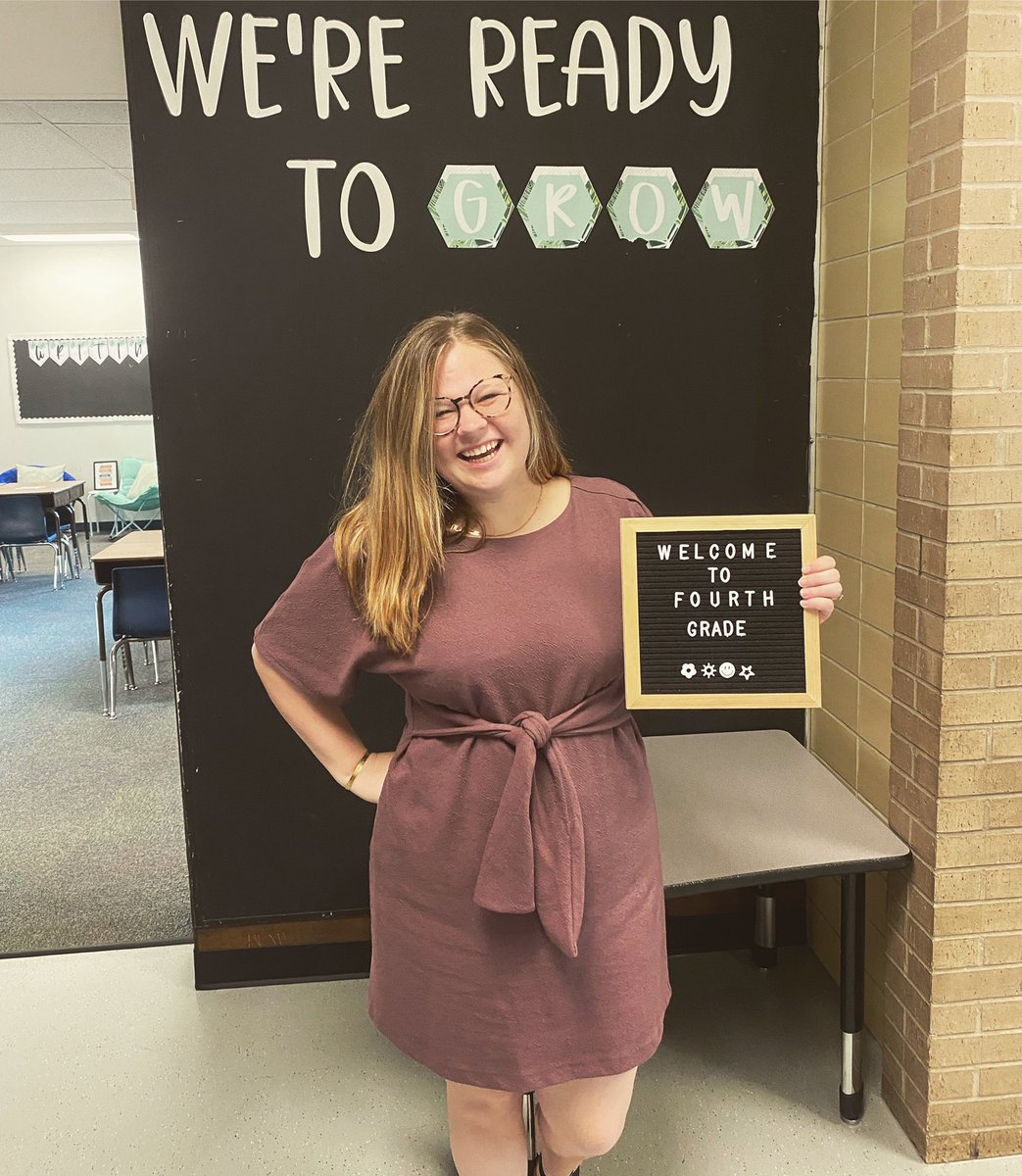 _MrsHalter's tweet image. First day, year four! So excited to welcome a class full of fourth graders this morning 🤍 #NKC1stDay