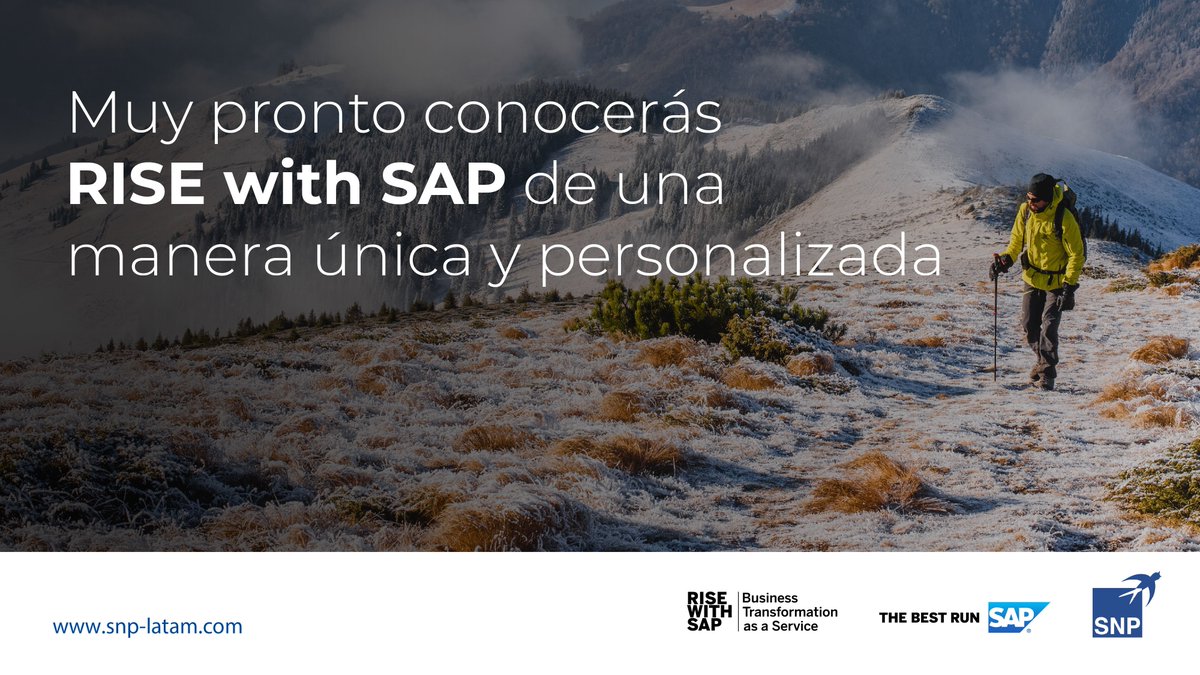 Este 2021 comenzó con el lanzamiento de RISE with SAP, una oferta emblemática para impulsar la transformación integral de las organizaciones en su camino hacia la empresa inteligente. Desde SNP Latam queremos que la descubras cómo nunca antes. ¡Estén atentos!