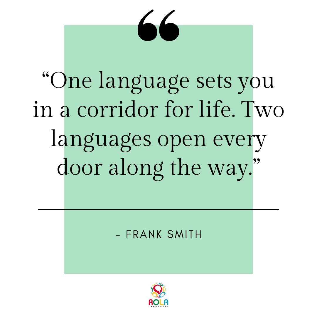 One language sets you in a corridor for life. Two languages open every door  along the way.” - Frank Smith #quotes #love #motivation #life #inspiration  #quoteoftheday #instagram #instagood #motivationalquotes #quote #follow  #bhfyp #, image size:1080x1080