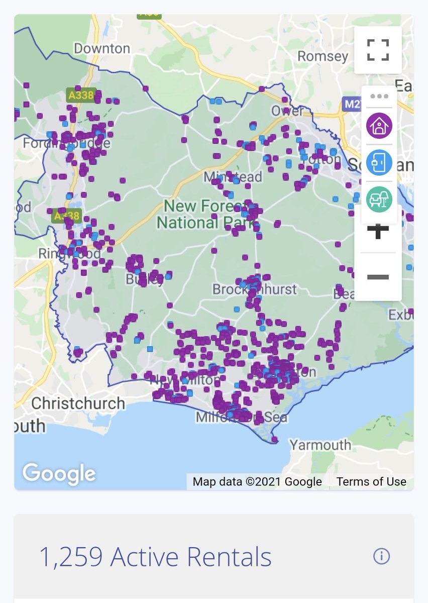CPRE_Hampshire's tweet photo. Short term holiday rentals in New Forest currently 1,259; of which 84% are whole houses. AirBnb et al take houses out of the market for local people to buy and keep prices high. No point building more which just get sold as investments. Time to think again! @CPRE https://t.co/4IEav493ei