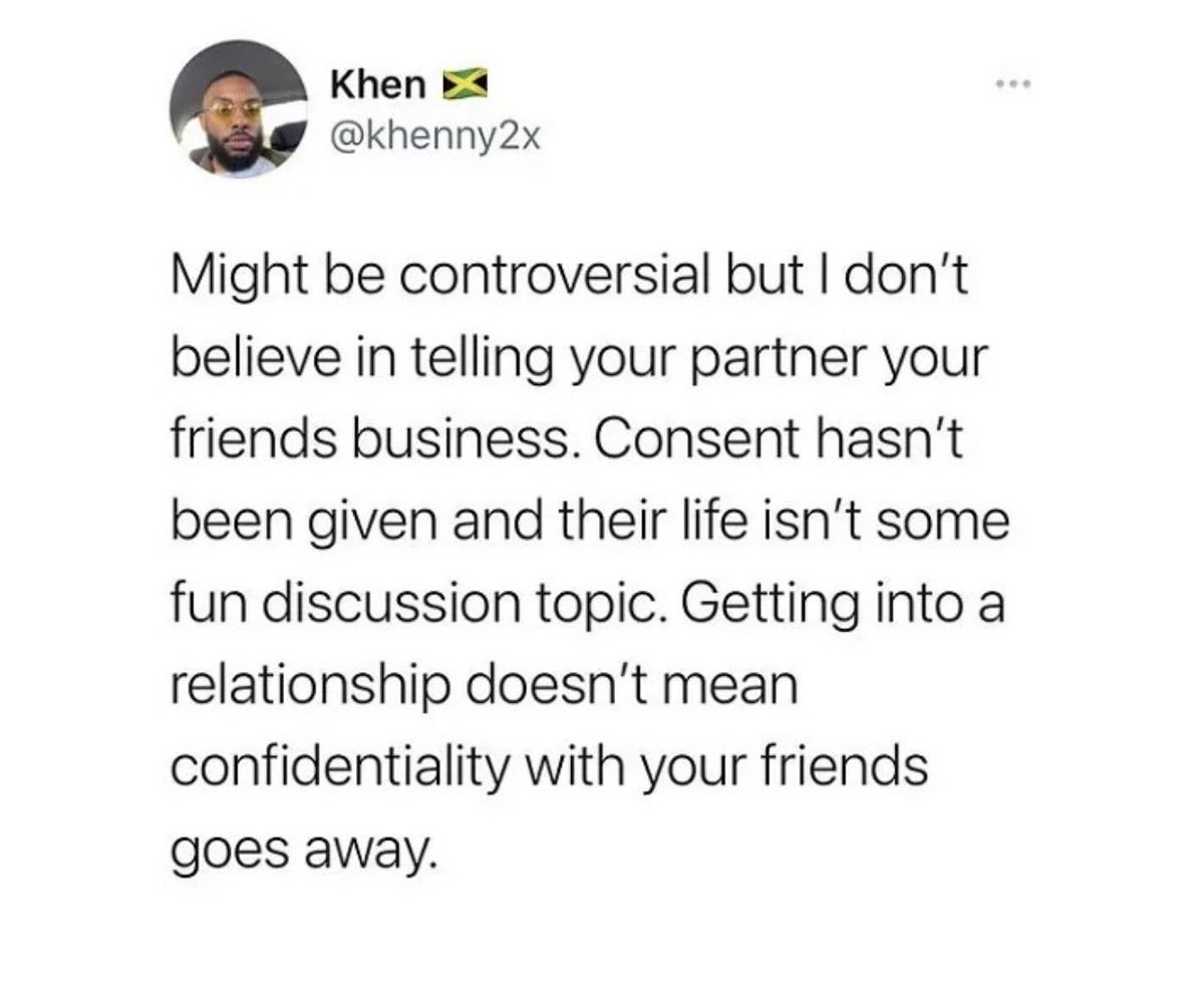 Sisi_Yemmie's tweet photo. This was the reason I stopped gisting some friends cos it ended up not just with their spouse but siblings as well. And now they complain we are not as “close” …it’s cos I don’t want my gist to be family gist. Tenks 🙏🏾 https://t.co/M7zyzP2jGT