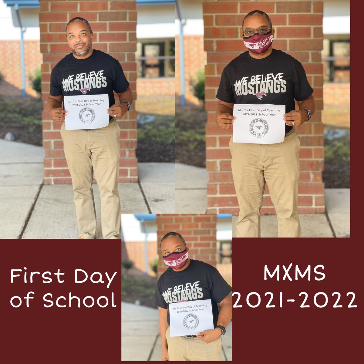 MrCMusicGuy's tweet photo. Since the kids do it, I thought I’d have a little fun with this. Have a great first day of school, faculty, staff, and students!!! #MXMS #Believe https://t.co/RSdI7vrNwS