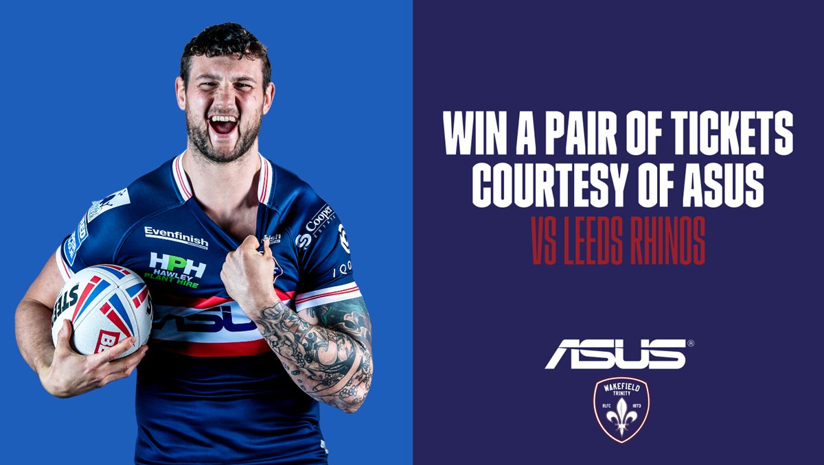 🙌 Our Principal Partner <a href="/ASUSUK/">ASUS UK</a> are giving away THREE pairs of tickets for our clash with <a href="/leedsrhinos/">Leeds Rhinos</a> next week...

👀 All you have to do is:

1⃣ FOLLOW <a href="/ASUSUK/">ASUS UK</a> 
2⃣ LIKE this post
3⃣ RETWEET this post

The lucky winners will be chosen at random on Thursday!