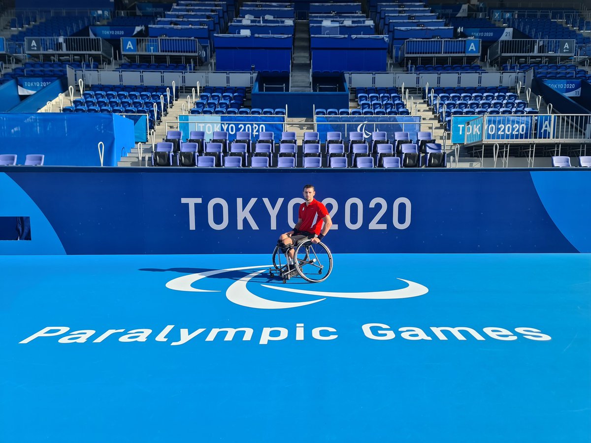 JoachimGerard's tweet photo. Premiers entraînements à Tokyo 👊 un plaisir d'être de retour aux jeux paralympiques après 4+1 années d'attentes. Plus que quelques jours avant le début de la compétition.

@SKODABE @Partenamut #OrthopedieToussaint @head_tennis @ADEPS_OFFICIEL @LigueHandisport @Cap_48 #CapSurlOr https://t.co/qBEg30da5v