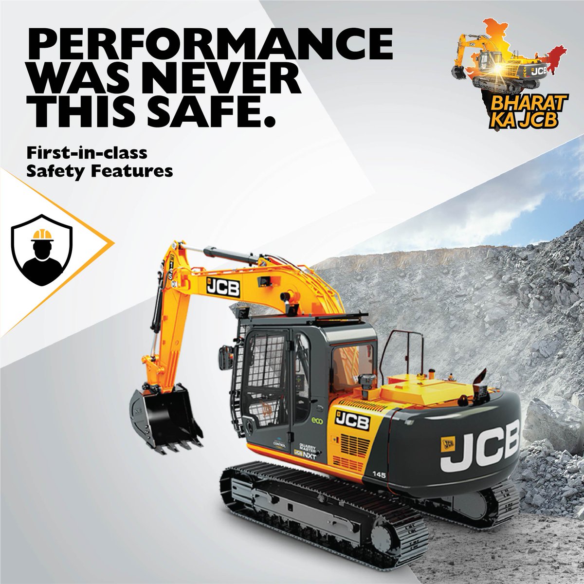 JCBIndiaLtd's tweet photo. Powered by IntelliControl for extra #safety, the #JCB145QM Tracked Excavator is packed with world-class features like Alerts on Display, Selectable Swing Lock &amp; much more.
Explore more at https://t.co/UbbUK0huNu

#JCB #JCBIndia #Quarry #DigLikeJCB #Excavators #JCBKiKhudayi https://t.co/1z5ptvvNIq