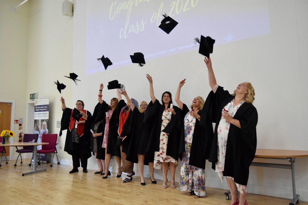As our Pen Green 2020 graduation ceremonies come to an end, we celebrate the achievements of our Masters Degree, Early Years Initial Teacher Training and Initial Teacher Training students. Congratulations to you all! 🎓🥰