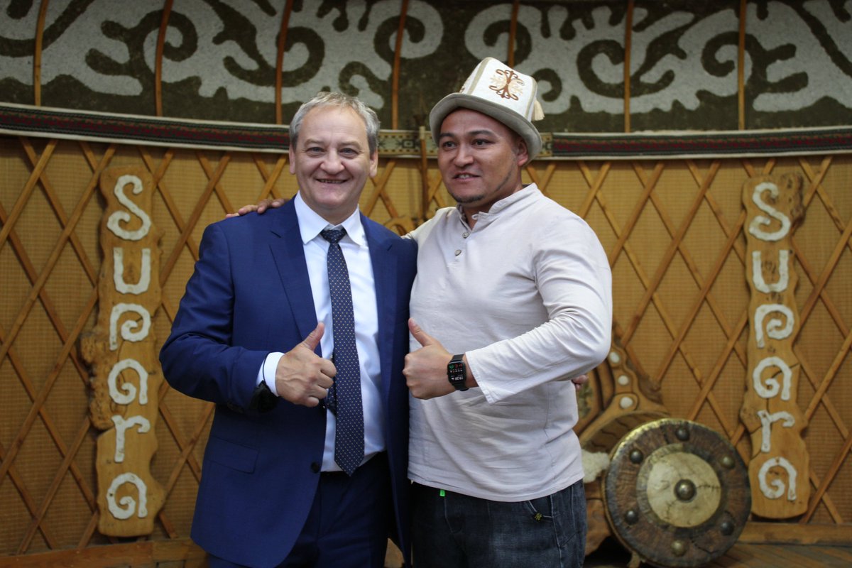 🇰🇬 The delegation of the Republic Of Kyrgyzstan Federation Of MMA are great hosts!

IMMAF President, <a href="/KerrithBrown/">IMMAF President</a>, CEO, <a href="/densign_white/">Densign White MBE</a> and Director of Development Andrew Moshanov are visiting for the National MMA Championships, featuring athletes from Kyrgyzstan &amp; Uzbekistan.