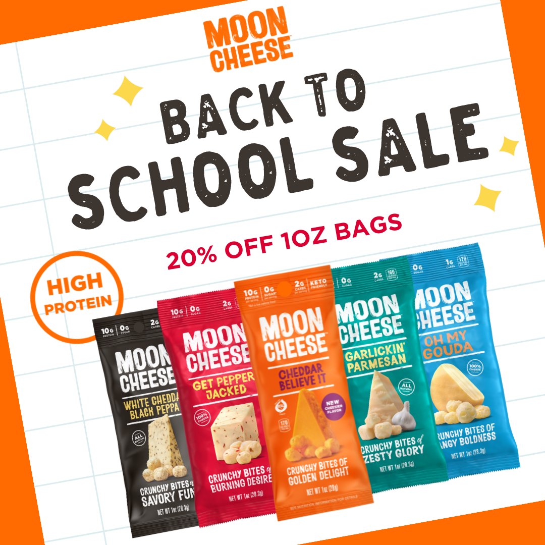 Are you ready for back to school? We want to help you kick the year off right by offering you 20% off our snackable and packable 1oz sizes. Use promo code SCHOOLED20. Sale valid through 8/27.