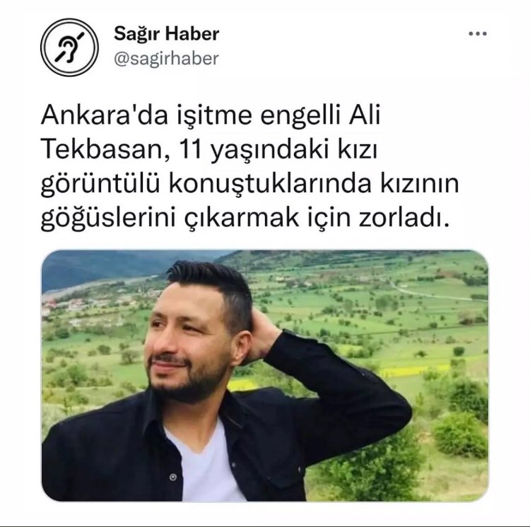 Ankara’da işitme engelli Ali Tekbasan, 11 yaşındaki işitme engelli bir kız çocuk ile yaptığı görüntülü konuşmada çocuğun göğüslerini göstermesi için zorlamış.  #alitekbasantutuklansin