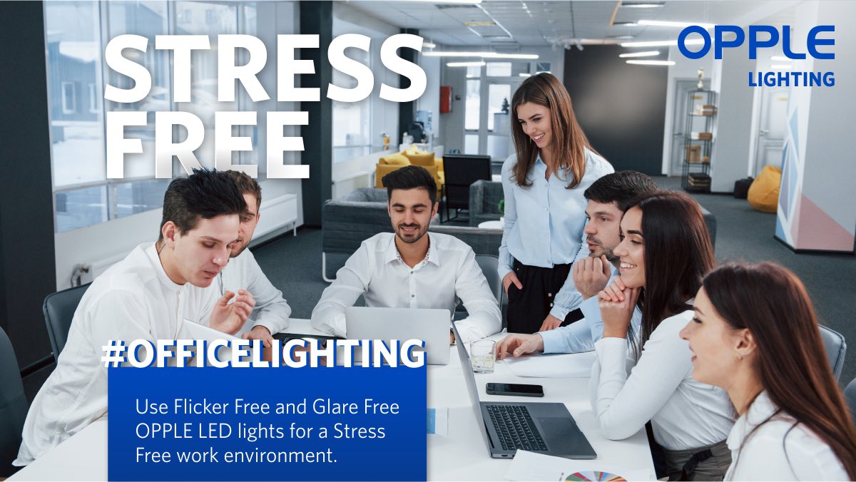 Oppleindia's tweet image. Flicker-free lights provide a mild, natural form of therapy, your eyes feel carefree and comfortable at work and less stress. Switch to OPPLE, No Flicker! No Fikar!

#FlickerFreeLED #HealthyLighting #HealthyEyes #LEDLighting #OPPLELighting #OPPLELED #OPPLEIndia