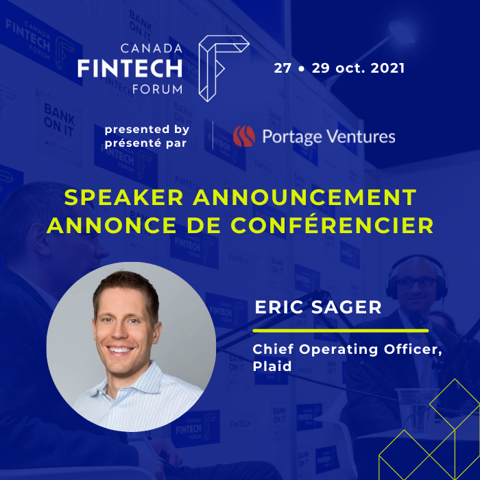 FinanceMontreal's tweet photo. 📣New confirmed speaker alert: Elated to share that @Plaid COO Eric Sager will be joining us as part of the 8th edition of the #CanadaFintechForum!
Buy your ticket now👉https://t.co/pOpSzT2uxT #FintechMTL
#CanadaFintechForum https://t.co/zo6Fm4URWm