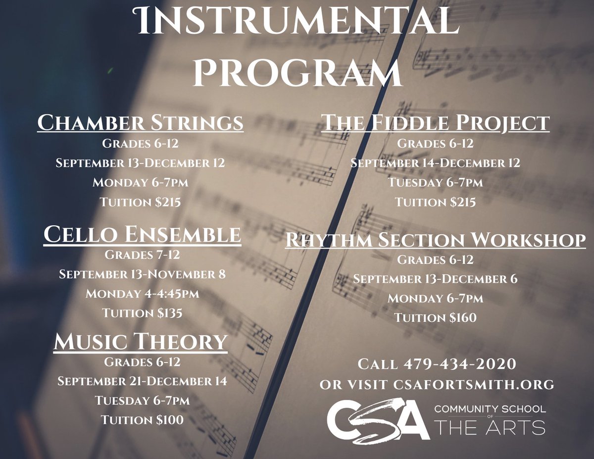 Have you ever wanted to play an instrument? Well, CSA has a fantastic instrumental program! Check it out!