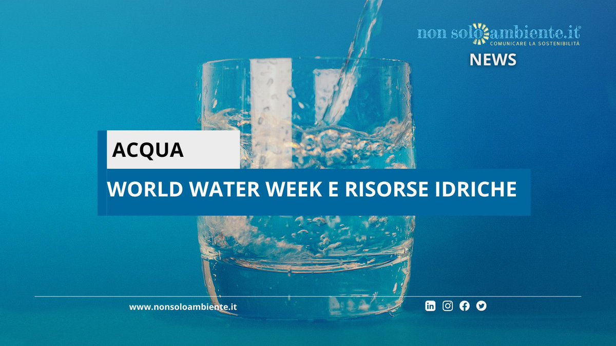 Nonsoloambiente's tweet photo. Oggi inizia ufficialmente la #WorldWaterWeek, l'evento della durata di una settimana, dedicato alle #questioniidriche globali
Da ricordare che l'#acquainbottiglia consuma risorse naturali 3500 volte di più rispetto a quella del #rubinetto.
Fonte: @ISGLOBALorg https://t.co/mBPnsBGoKe