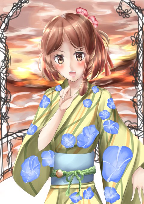 浴衣女子のtwitterイラスト検索結果