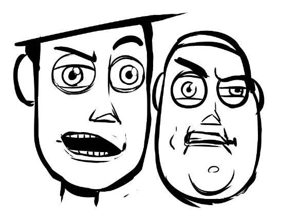 Tried to draw these expressions...
Who says CG doesn't translate well to traditional? https://t.co/NREkCxgAMN 