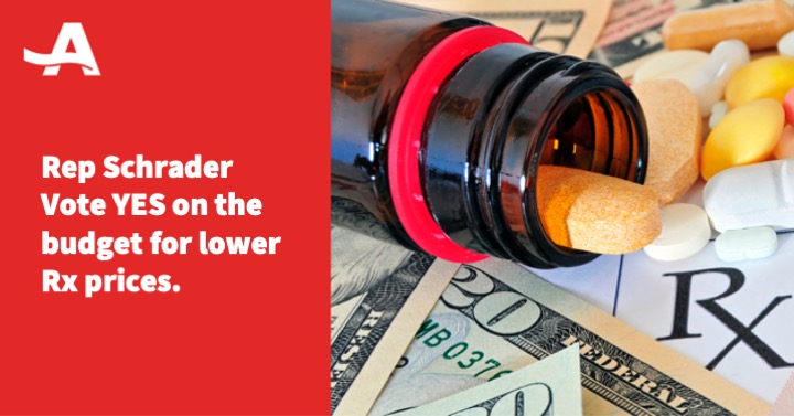 AARPOR's tweet photo. @RepSchrader, vote YES on the Budget Resolution. Passing the Budget Resolution would lower drug prices for Oregonians. Our members are counting on you. We need #FairRxPricesNow https://t.co/M3n2wYxZ8g https://t.co/ssg9fb7tPo