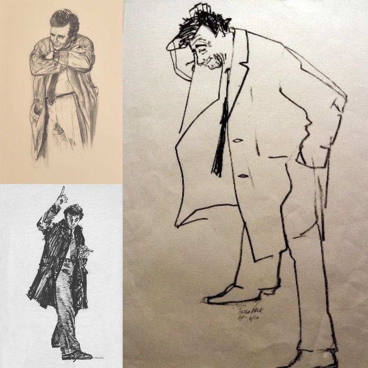 ddoniolvalcroze's tweet image. Peter Falk’s Self Portraits as Columbo