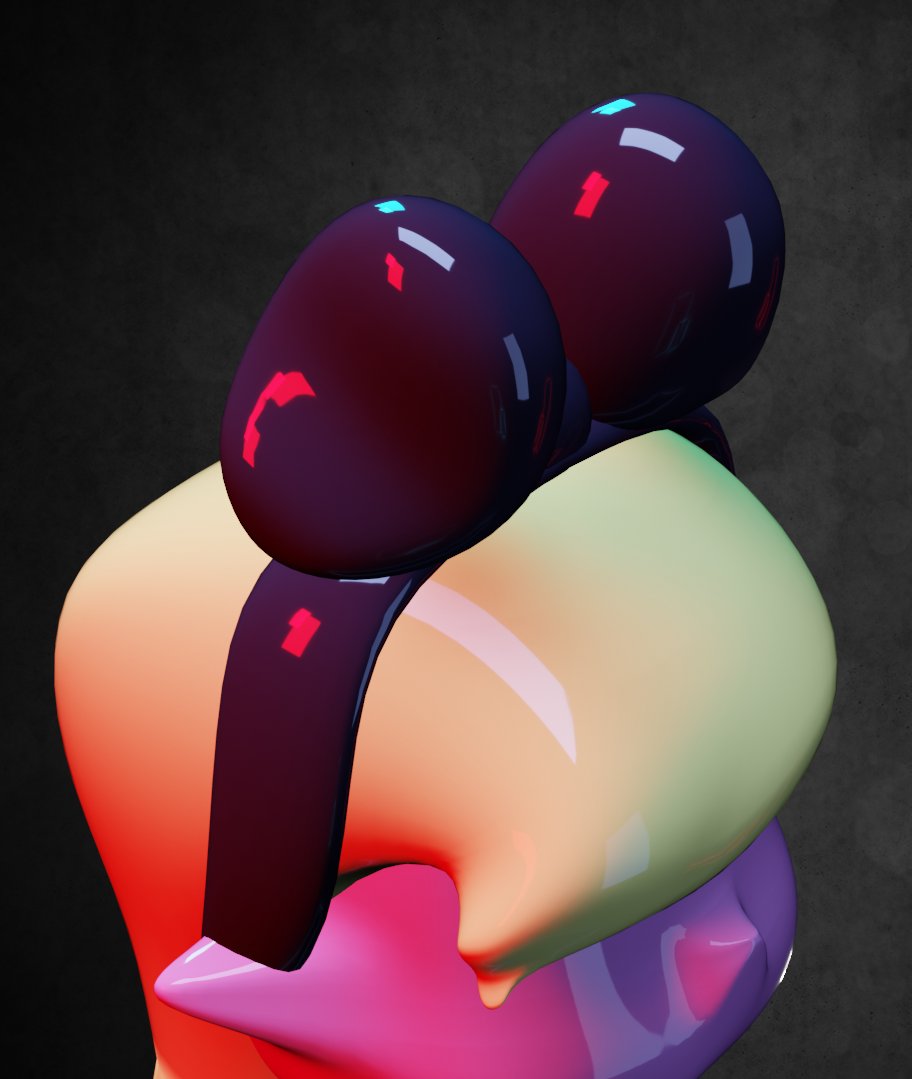 PlumNights's tweet photo. I figured out how to do a plastic toy texture on my 3D model and 
daaaang~ (๑•̀ㅂ•́)و✧

Should I start doing 3D animations?? https://t.co/KQOJw9mjYX
