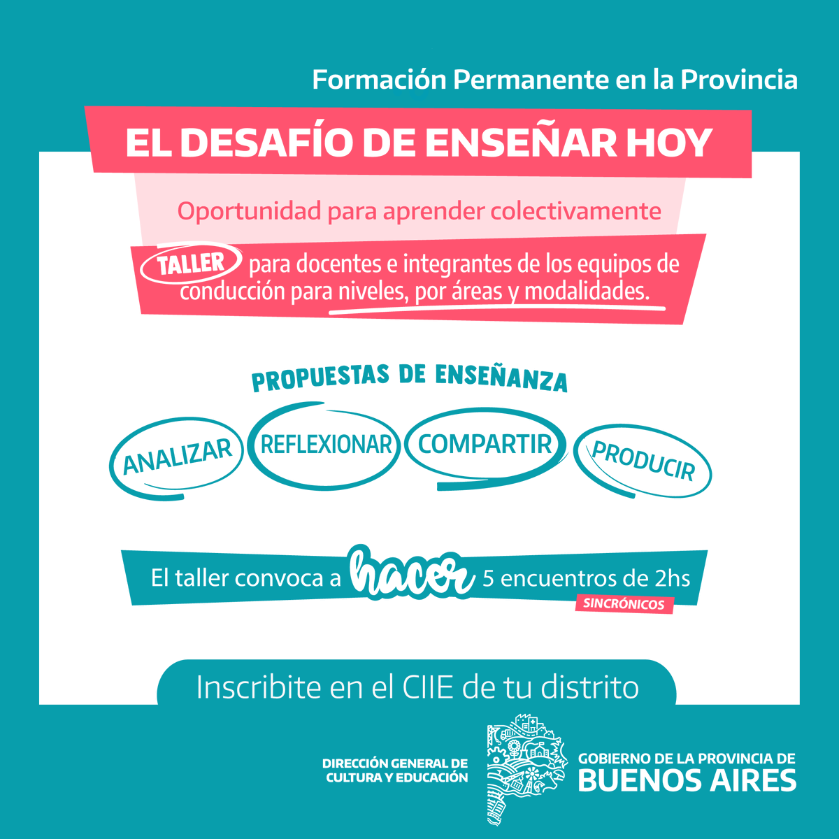 MorenoCiie's tweet photo. INSCRIPCIÓN: TALLER “El desafío de enseñar hoy. Oportunidad para aprender colectivamente” CON ORIENTACIÓN EN EDUCACIÓN FISÍCA. NIVEL SECUNDARIO.  Inicia 30/08, 18:30 hs. 5 encuentros por Meet.
https://t.co/kAPZZdqGfn
#formaciondocente #ciiemoreno #DFDP #educacionfisica https://t.co/jMUnte540i