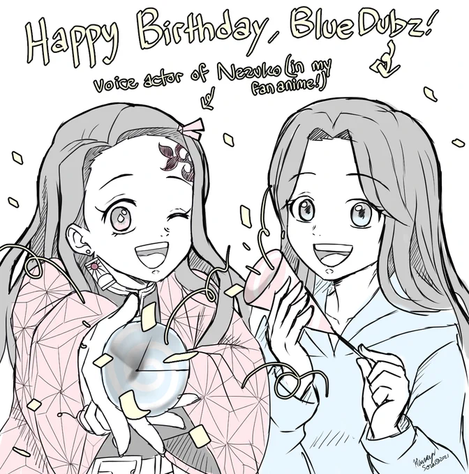 @BlueDubz_ Happy Birthday! Thank you for being my voice actor for Nezuko~! Can't wait to do more animations with you! <3 <3
#demonslayerau 