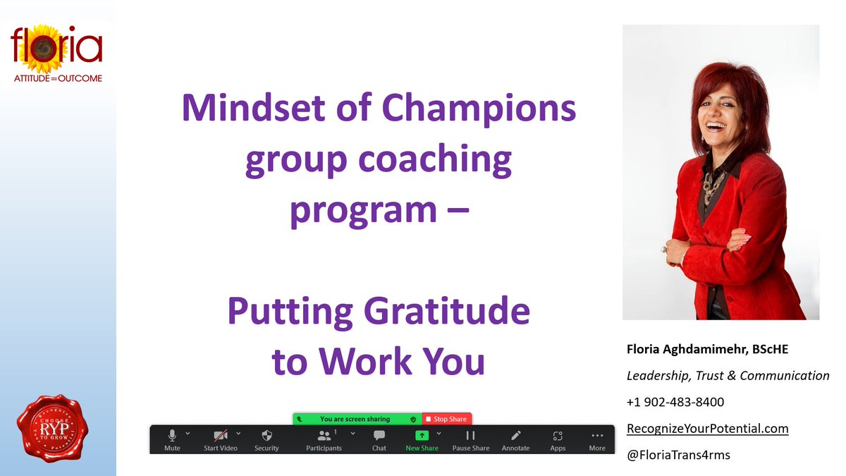FloriaTrans4rms's tweet photo. Day 340 #100DaysofAppreciation Fabulous time Mindset of Champions group coaching 'Putting Gratitude to Work for You' wonderful participants. Thanks @NSCDA to be Co-Creative Partner🙏💯😃
#FlourishwithFloria @NPowerCanada @cwb_ns @halifaxchamber @RevBradshaw @Lisapatb @TheSocialMs https://t.co/48fE6avcPn