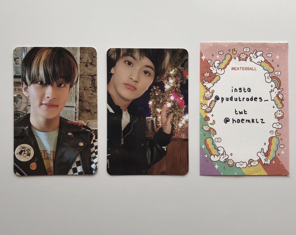 🌷wtt nct127 mark neozone n &amp; c🌷

trade for nct wl
no hf pola or access/id cards

svt your choice wl
seungkwan/hoshi/dk one side ver

a.c.e any wl
siren:dawn selfies only

tbz breaking dawn/thrill-ing wl

bts wl

💌location:ireland
ww✅

🍄proofs in pinned🍄
insta @/pudutrades_