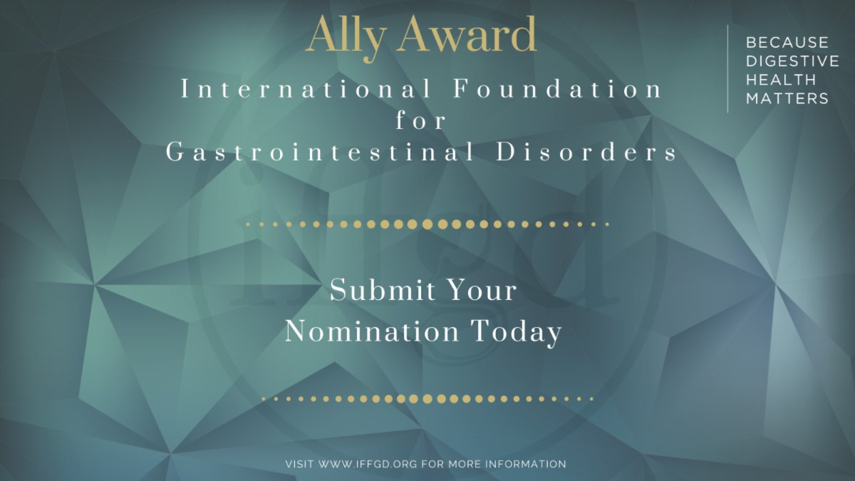 IFFGD's tweet photo. Nominations for the IFFGD Ally Award are open until August 31st. Do you have someone in your life who has supported you through your illness journey? Today is your chance to nominate your ally by visiting https://t.co/4vPOeLP09T #IFFGD2021AllyAward https://t.co/EWtqZxa85c
