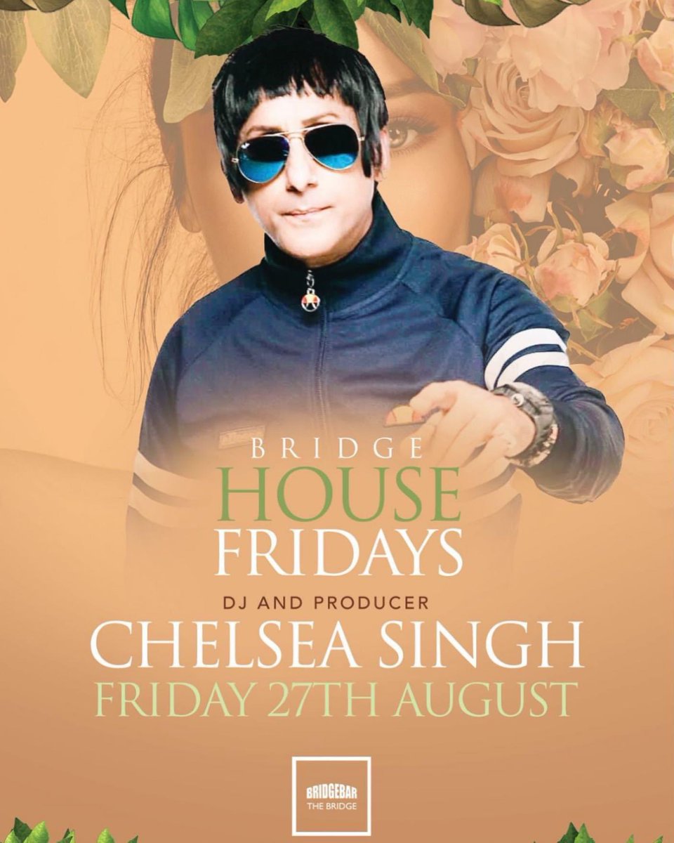 Bridgebar (@thebridge_bar) on Twitter photo Bank Holiday Weekend starts Friday with <a href="/Chelsea_Singh_/">ChelseaSingh</a> headlining our new night “Bridge House Friday”. <a href="/deandalgliesh/">dj.deandalgliesh</a> ( Select Radio ) will be playing the freshest uplifting House Music and Classics to kick things off! 10-3am / Photo ID Required / Over 21’s Bank Holiday Weekend starts Friday with <a href="/Chelsea_Singh_/">ChelseaSingh</a> headlining our new night “Bridge House Friday”. <a href="/deandalgliesh/">dj.deandalgliesh</a> ( Select Radio ) will be playing the freshest uplifting House Music and Classics to kick things off! 10-3am / Photo ID Required / Over 21’s