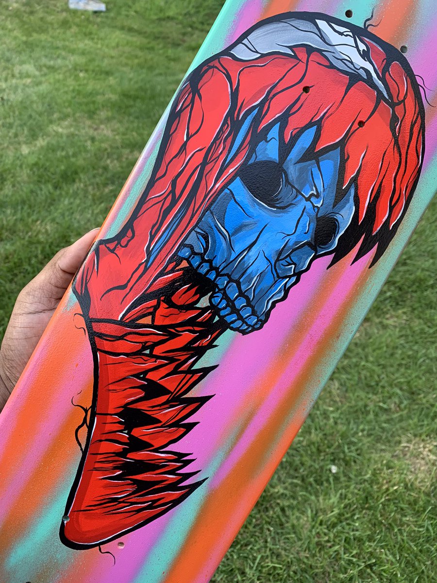madebyStvr's tweet photo. Painted my first skate deck 🙏🏽 #madebystvr #art https://t.co/lm89L4lVzF