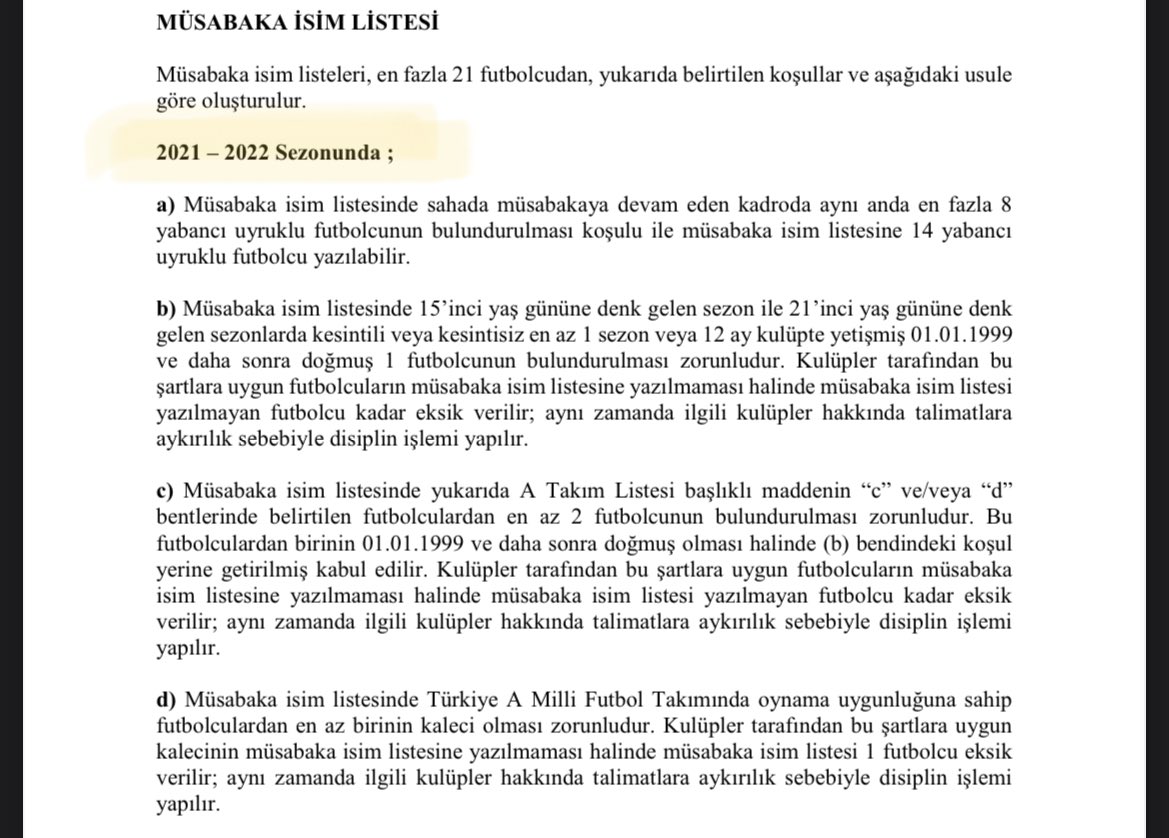 wenger on twitter galatasaray kadro secim kurallarina uymadigi icin kural hatasi yapti kadrodaki tek 99 sonrasi dogumlu kisi baris alper yilmaz o da gs altyapisi cikisli degil kurali saglayan tek kisi ismail