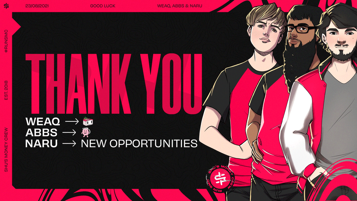 A small update ❗️

No more "on loan" for @WeaQ_OW and <a href="/Abbsxs/">Abbs</a>! We wish you the best of luck with <a href="/Raspberry_OW/">Raspberry Racers</a> and <a href="/AWWYEAHOW/">AWW YEAH</a>! 💕

And <a href="/NaruOW_/">Naru</a> got something new up his sleeve! 👀

Thank you all for your time with the Crew! 👟 Love you all! ❤️🖤