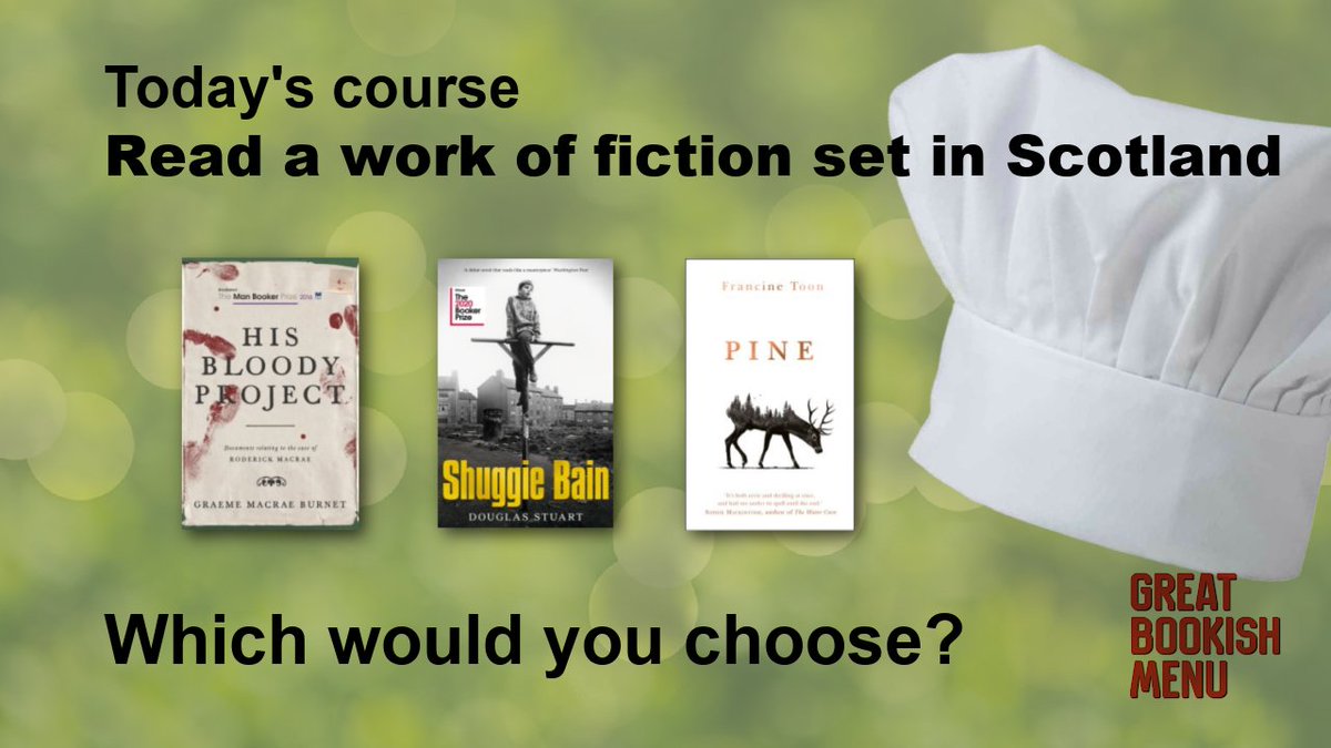 LibrariesNL's tweet photo. There's still time to sign up for the #GreatBookishMenu and get your 6 books read in time for the end date.
Which of these three books would you choose for the set in Scotland category? Sign up here: https://t.co/hIouudS0ug https://t.co/tIGHqkwuF8