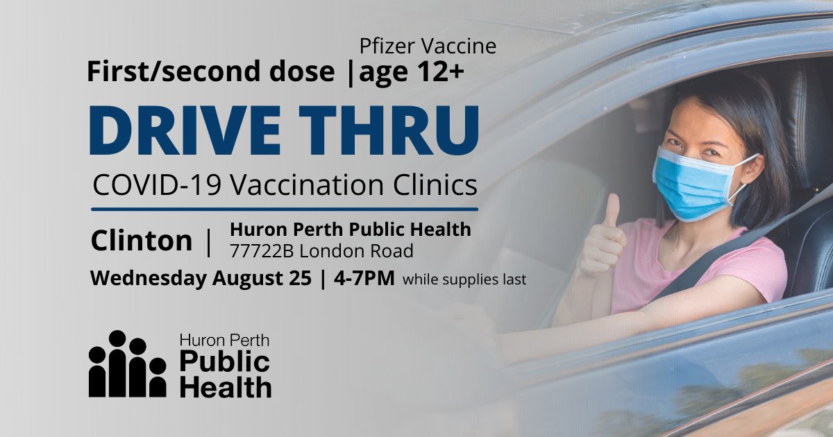 townofstmarys's tweet photo. 💉 In need of your 1st or 2nd dose of your #COVID19Vaccine?There are several upcoming opportunities!

Listowel 👉 August 25, 4PM - 7PM
Clinton 👉 August 25, 4PM - 7PM
Stratford 👉 August 28, 11AM - 2PM

For more details visit: https://t.co/S4ocIPu21g

#StrongAsStone #StMarysON https://t.co/GoPi6VJuJj