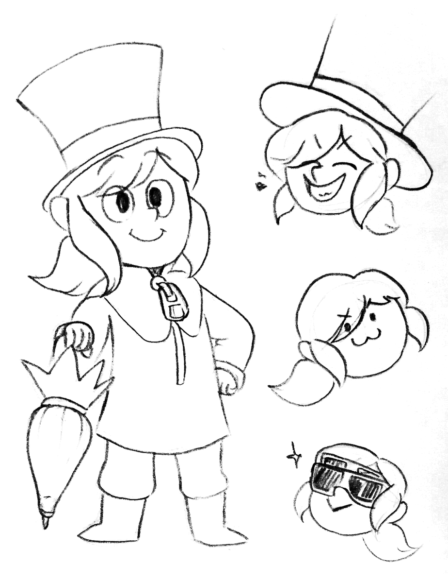 god i just remembered i have old hat kid art from 2018 before i even started playing the game skdjfh, friend asked me to draw her