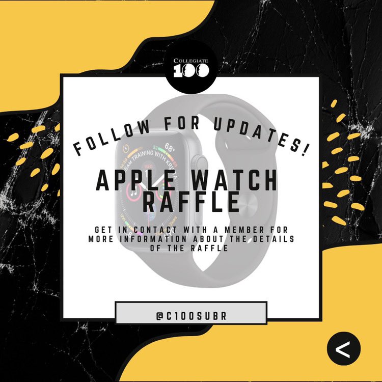subrc100's tweet photo. Want a chance at winning the latest Apple gear? You’re in luck! The Collegiate 100 of Southern University and A&amp;M College is raffling off a BRAND NEW Series 4 Apple Watch. To enter, you must purchase a ticket from a member. Tickets are only $5! Raffling will take place on 9/13/21 https://t.co/Sz8iUVyfQF