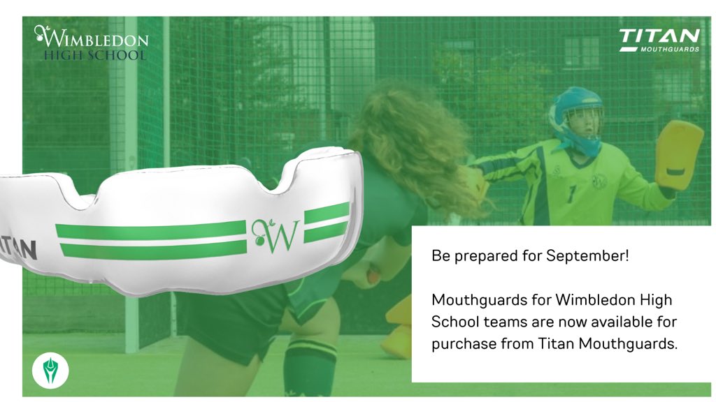 Book your mouthguard fitting for Wimbledon High School here - titanmouthguards.com/wimbledon-high/