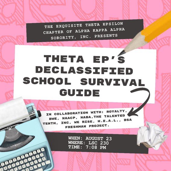 BWESHSU's tweet image. Today our Membership Chair @phanuelle1 will be a speaker in the @ThetaEpAKAs Back 2 School panel 💜

We want to help you get more acclimated on campus and support your journey as a student!

See you in LSC 230 at 7:08pm 😉

#SHSU25 #SHSUWELCOMEWEEK