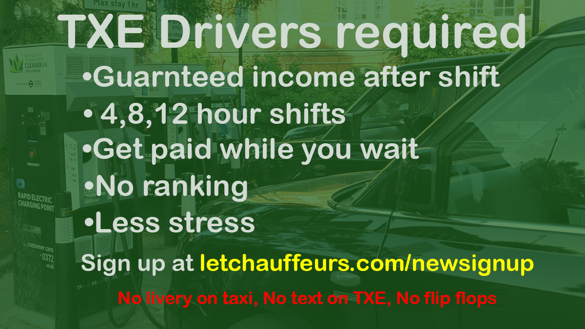 LETChauffeurs's tweet photo. Due to a significant increase in demand for our private electric taxi service we require additional electric TXE professional drivers.

Sign Up - https://t.co/n1qjJAwm8h

#LondonElectricTaxi

#BlackCab #TaxiDriver #taxi #chauffeur #electrictaxi #LondonTaxi #Cabbie https://t.co/8PClZDCD3I