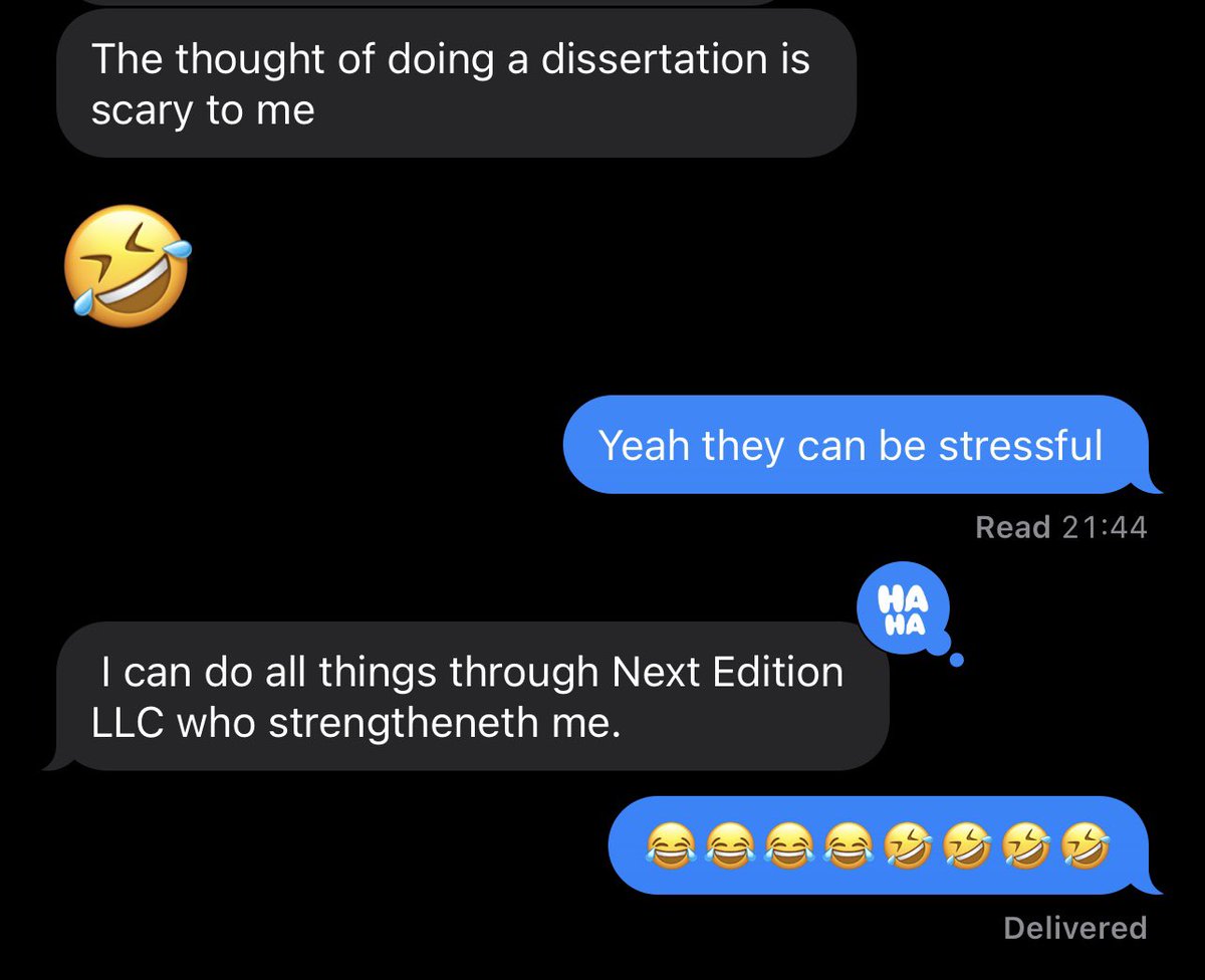 nexteditionllc's tweet photo. Having trouble with your thesis or dissertation? Be more like this person. 🤌🏾🤣 https://t.co/UsdxJFruql https://t.co/t72x0F5JMU