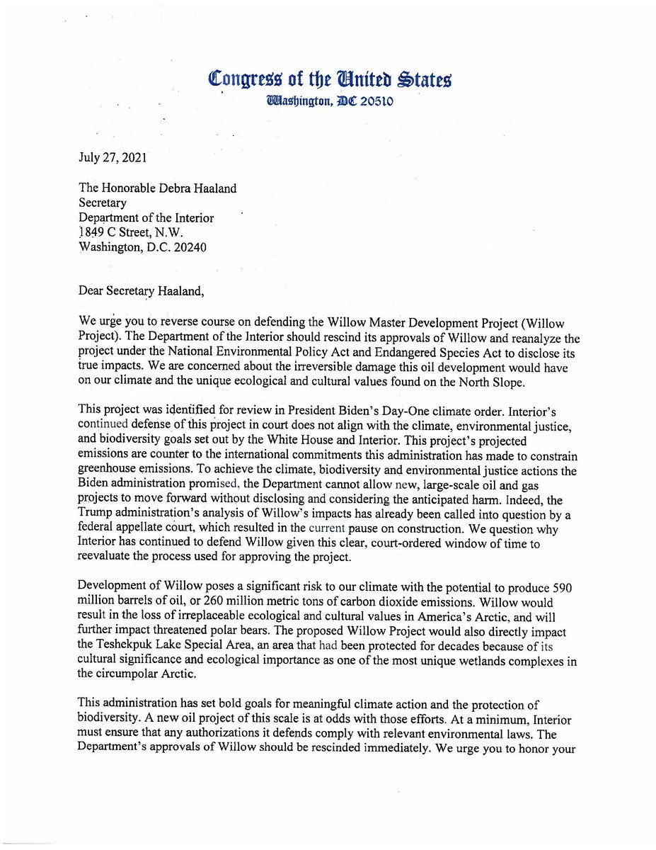 alaskawild's tweet photo. Big thanks to Senator @MartinHeinrich and his colleagues in the Senate and House for pushing the Biden administration to reverse course and stop the massive ConocoPhillips Willow oil project in Alaska's western Arctic. Letter: https://t.co/ciXKueWEm3 https://t.co/ajIvCEGBvP