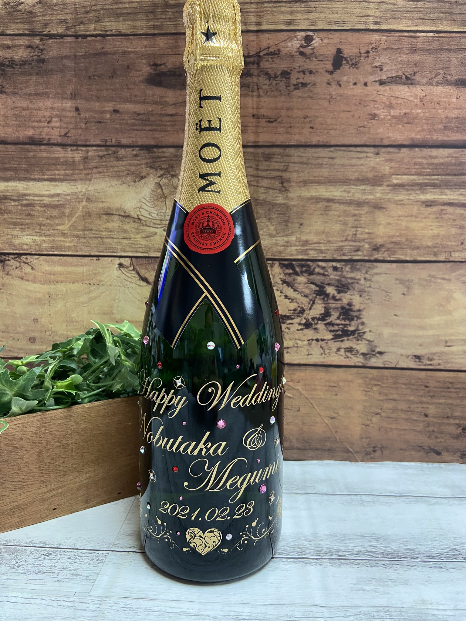 シャンパンデコ　オリシャン　スワロフスキー　名入れ　記念　誕生日　お祝い　ギフト 名入れ】シャンパンデコ オリシャン 推し スワロフスキー 名入れ 記念