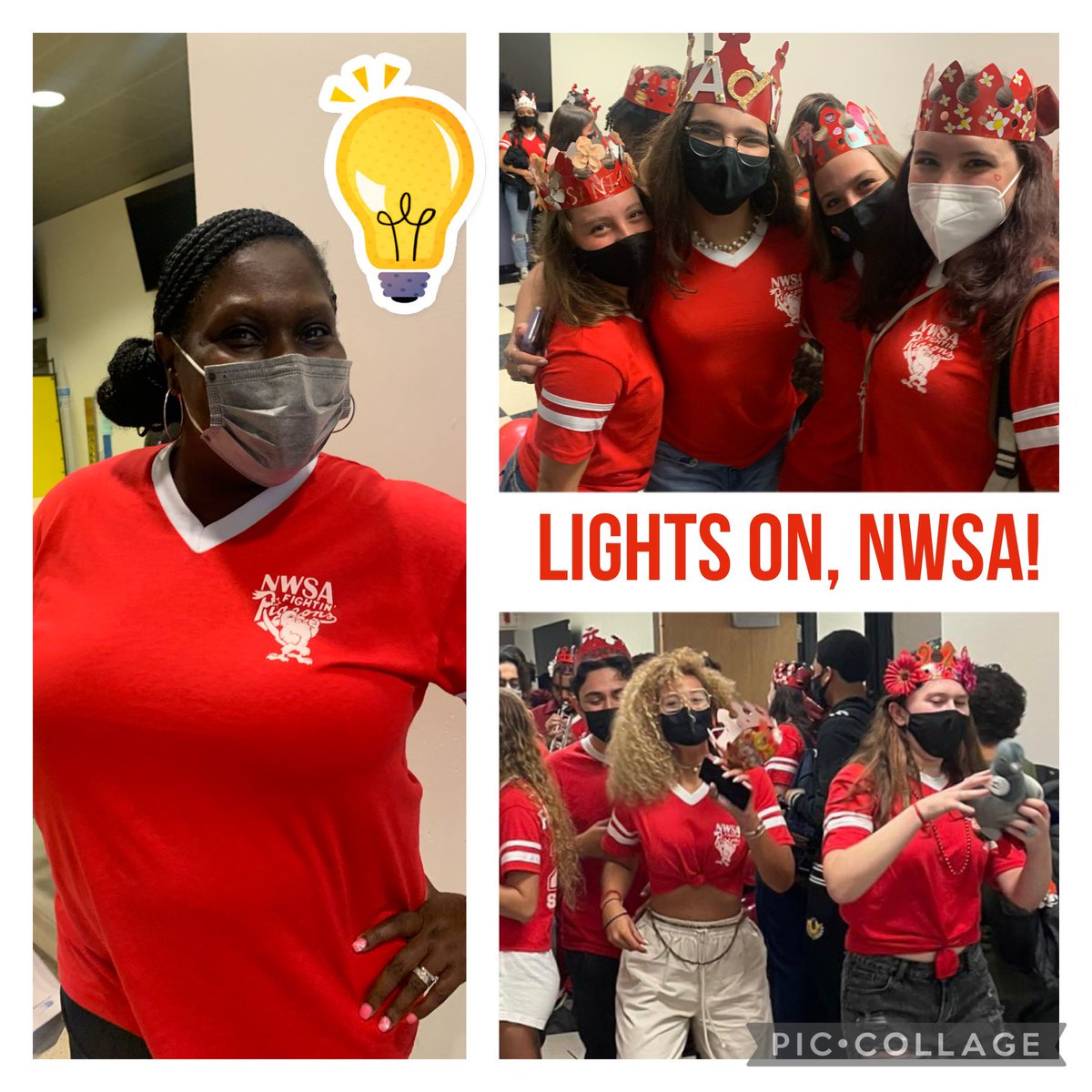 NWSA_PTSA's tweet photo. It’s LIGHTS ON @NWSA_MIAMI 💡It was wonderful to see our building full of happy and energetic students today. Welcome back and good luck to all of our Pigeons! #newworldschoolofthearts 🐦🎉 https://t.co/CqeoK3wowm