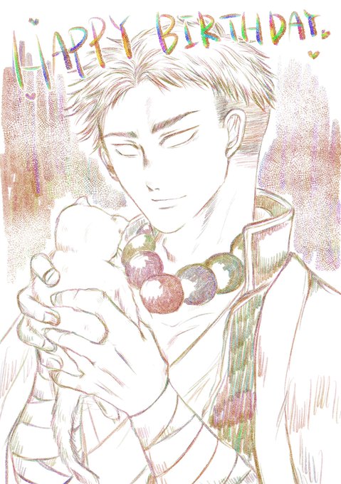 みほ@ぱりぴおばはんさんがTwitterに投稿した悲鳴嶼行冥(鬼滅の刃)のイラスト。