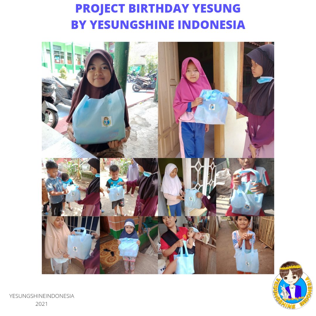 yesungshine's tweet image. As your birthday is coming we want to share the happiness by sharing the donation that we held to the orphans around us. May you always surrounded by happiness and blessings. 🤍🖤

#HappyYesungDay
#YesungShineIndonesia
#BirthdayProject2021