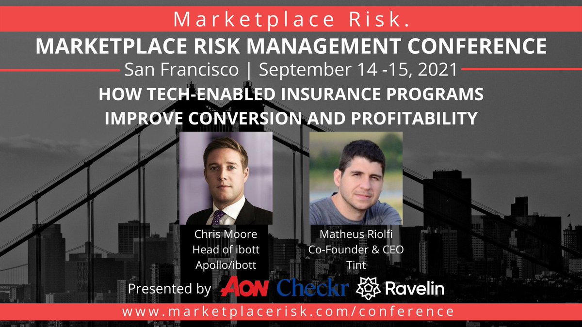 Join us in San Francisco next month and learn from the experts! 🚀

Chris Moore, Head of ibott at Apollo Syndicate joins <a href="/mriolfi/">Matheus Riolfi</a> of <a href="/heytint/">Tint</a> in this informative session. 
Register now ⬇️
marketplacerisk.com/event-details-… #insurance #innovation #riskmanagement #tech #technews #SF #startups