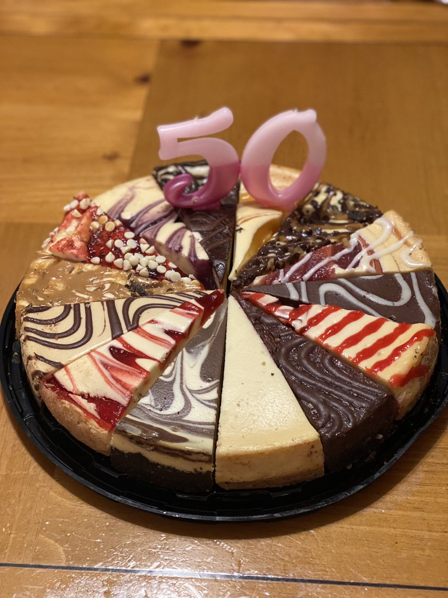 cdkush2271's tweet photo. Birthday cheesecake for lunch? #CheersTo50 https://t.co/9jIXvukCKr