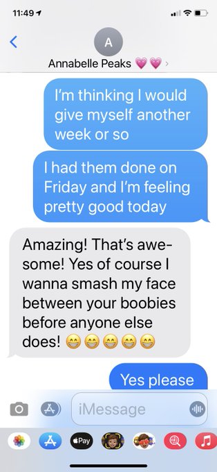 I live for conversations like this with my girl &hellip;.  It makes my pussy have a heart beat! @AnnaBellPeaksXX<a href="/tag/naturalbeauty"class="tags"><span>#naturalbeauty</span></a><a href="/tag/nomakeupselfie"class="tags"><span>#nomakeupselfie</span></a><a href="/tag/bigboobs"class="tags"><span>#bigboobs</span></a><a href="/tag/smilemore"class="tags"><span>#smilemore</span></a>