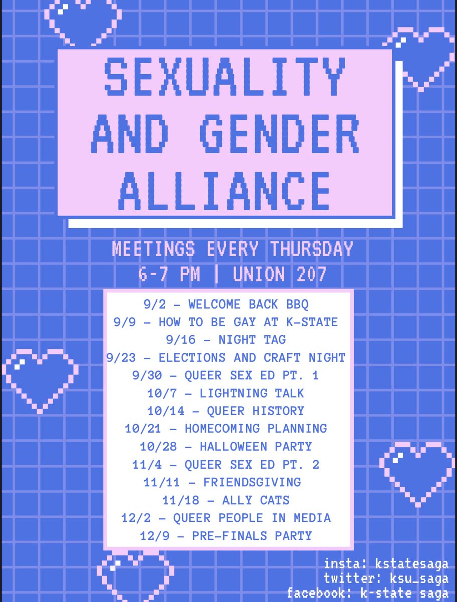 Welcome back!! Be Gay, Do Crime!! Join us at 6pm in Union 207!! 🏳️‍🌈