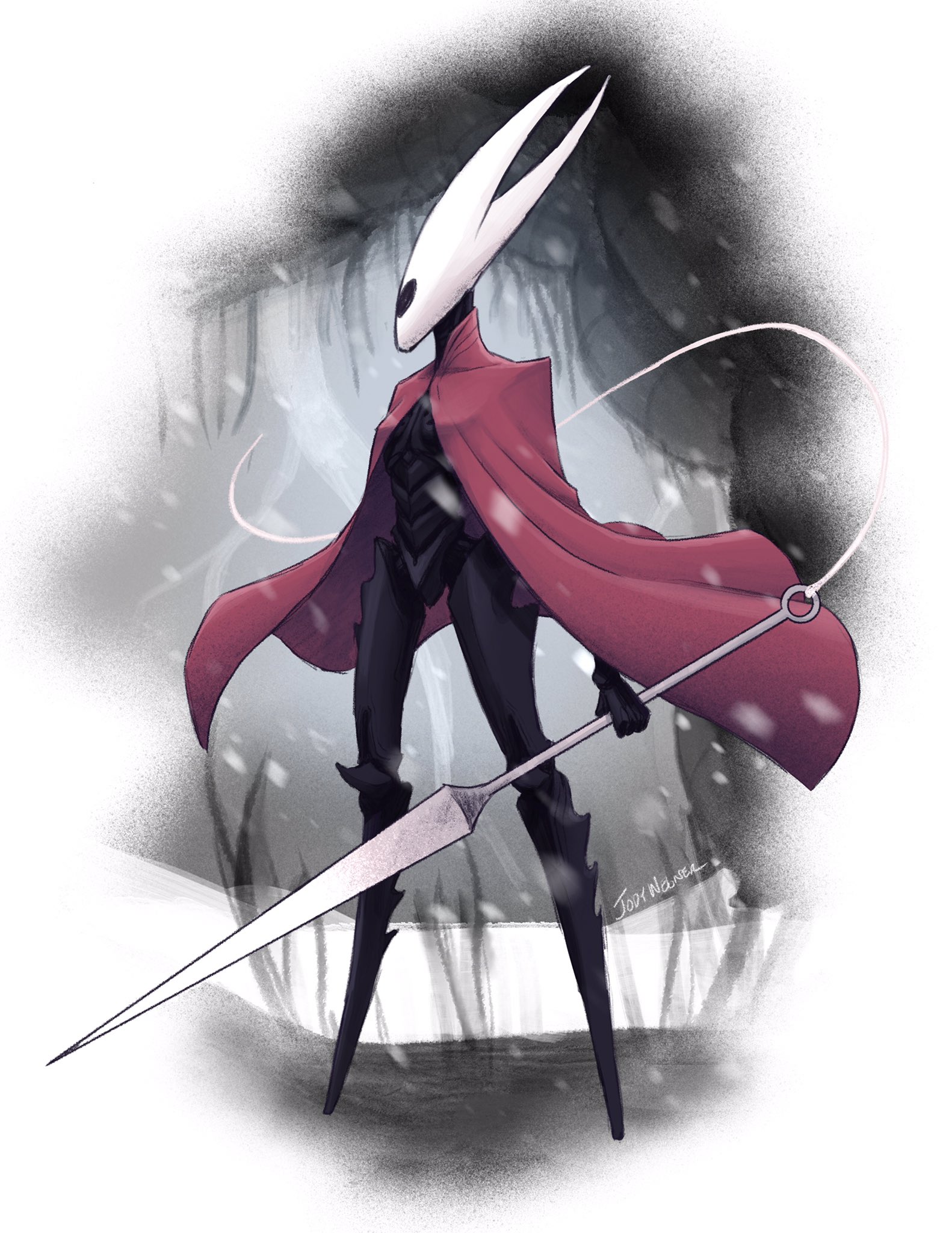 Jody Wegner ✨After 15 monthsGOT WORK!✨ on X: Also drew a big version of  Hornet from #HollowKnight . She tells me every god damn day to git gud.   / X